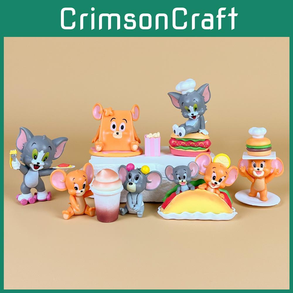 Tom And Jerry Cartoon Pvc Model With Hamburger Friesfor Design For Figure Collectors