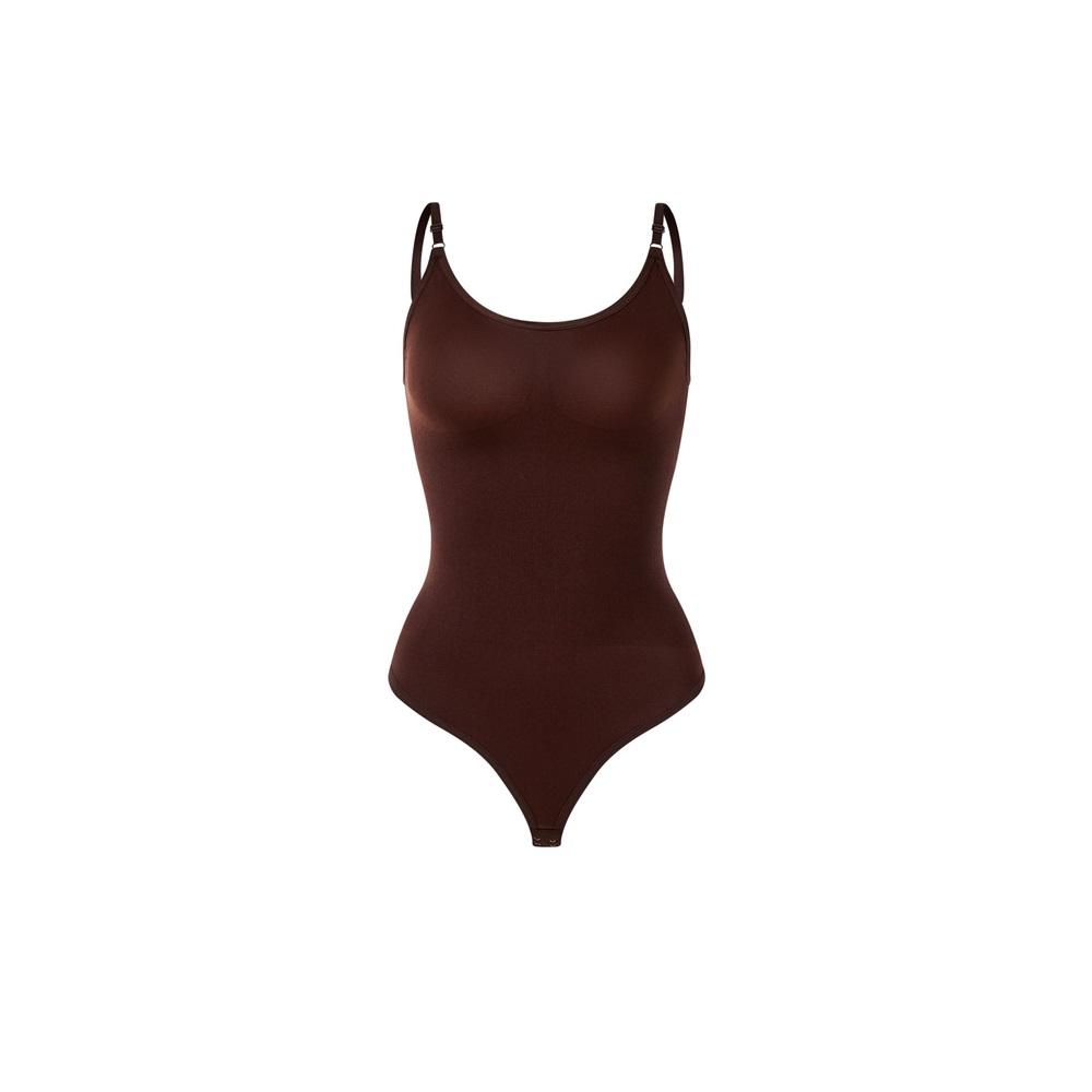 Dames naadloze shapewear bodysuit Buikcontrole Billift Grote Maten Spaghetti bandje Tanga Bodysuit