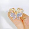 Zircon Butterfly Brooch Lapel Pin for Women - High-end, Sophisticated, Niche, Mini, Premium Brooch Pin for The Chest.