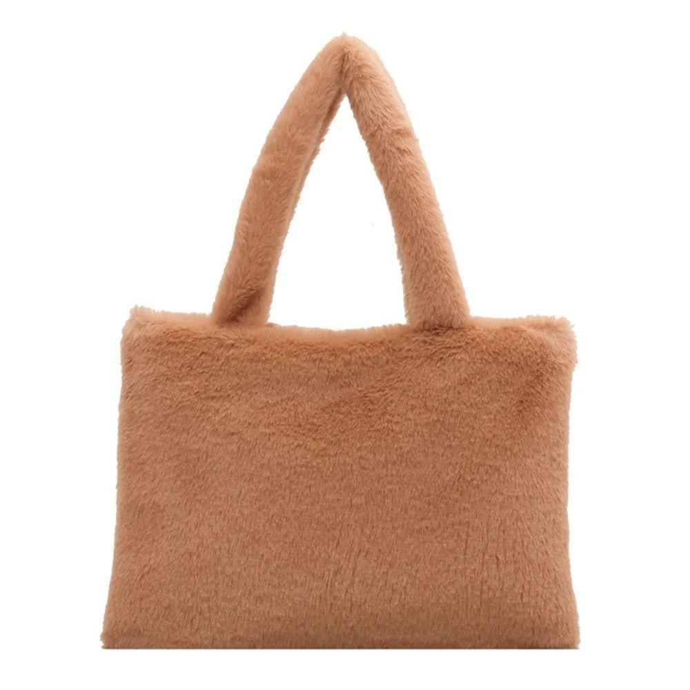 Cute Shoulder Bag Plush Hand Bag Purses Tote Bag  Female