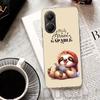 Animal Cute Cartoon Sloth Coffee Cover For Xiaomi Poco X7 X6 X5 Pro X3 Nfc F7 Ultra Phone Case F6 F5 X4 F4 Gt F3 M6 M5S M4 M3 Pr