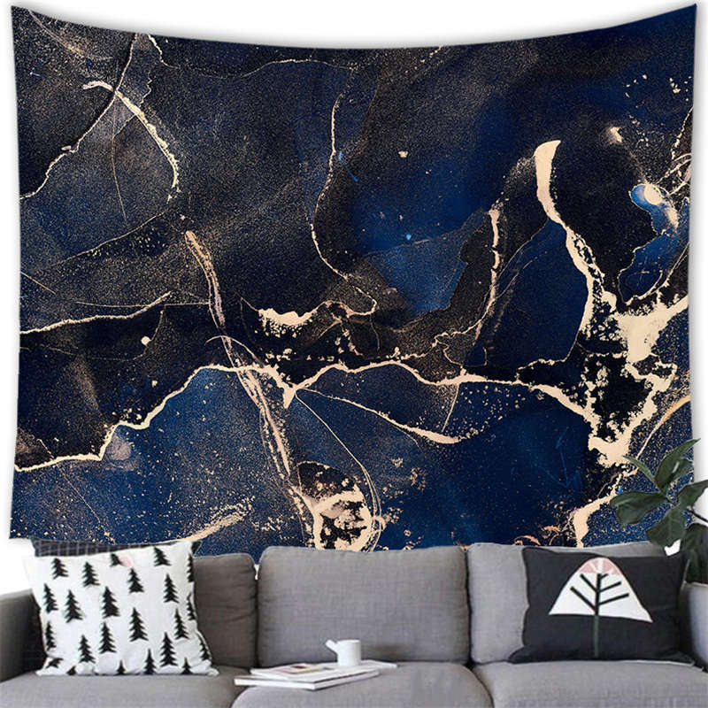 Silk-Textured Pigment Blending Digital-Printed Polyester Tapestries Living Rooms Bedrooms Macrame Wall Hanging Room Decor