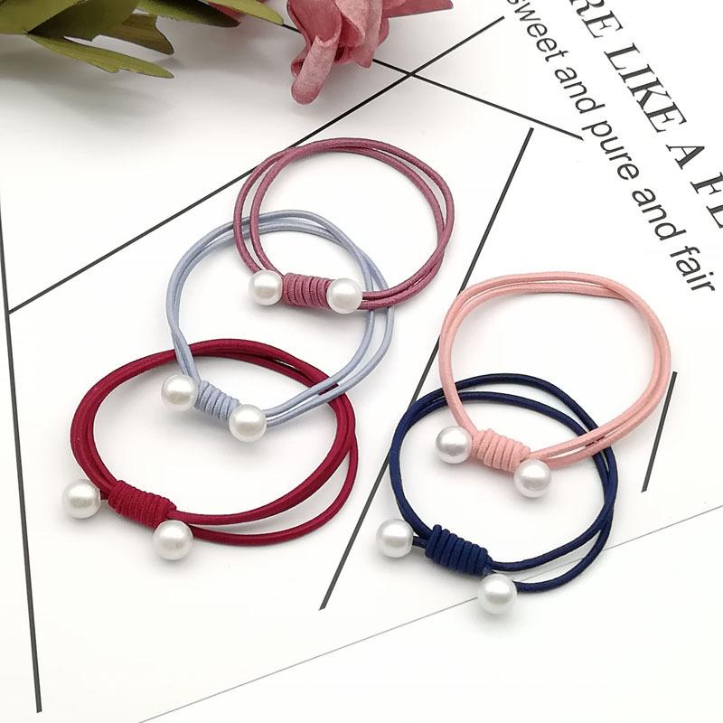 Korean Ins Hair Band Knotted Headband, Little Bee Hair Rope, Pearl Bow Hair Band, High Elastic Rubber Band.