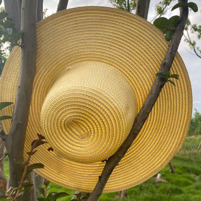 Durable Wide Brim Straw Hat for Sun Protection - Perfect for Outdoor Travel, Farming, and Construction