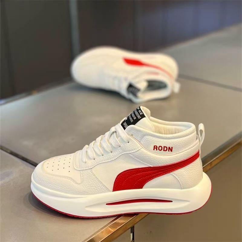 Leather High-top Shoes Couple Shoes Autumn and Winter New Versatile Student Casual Sports Shoes Men's Shoes