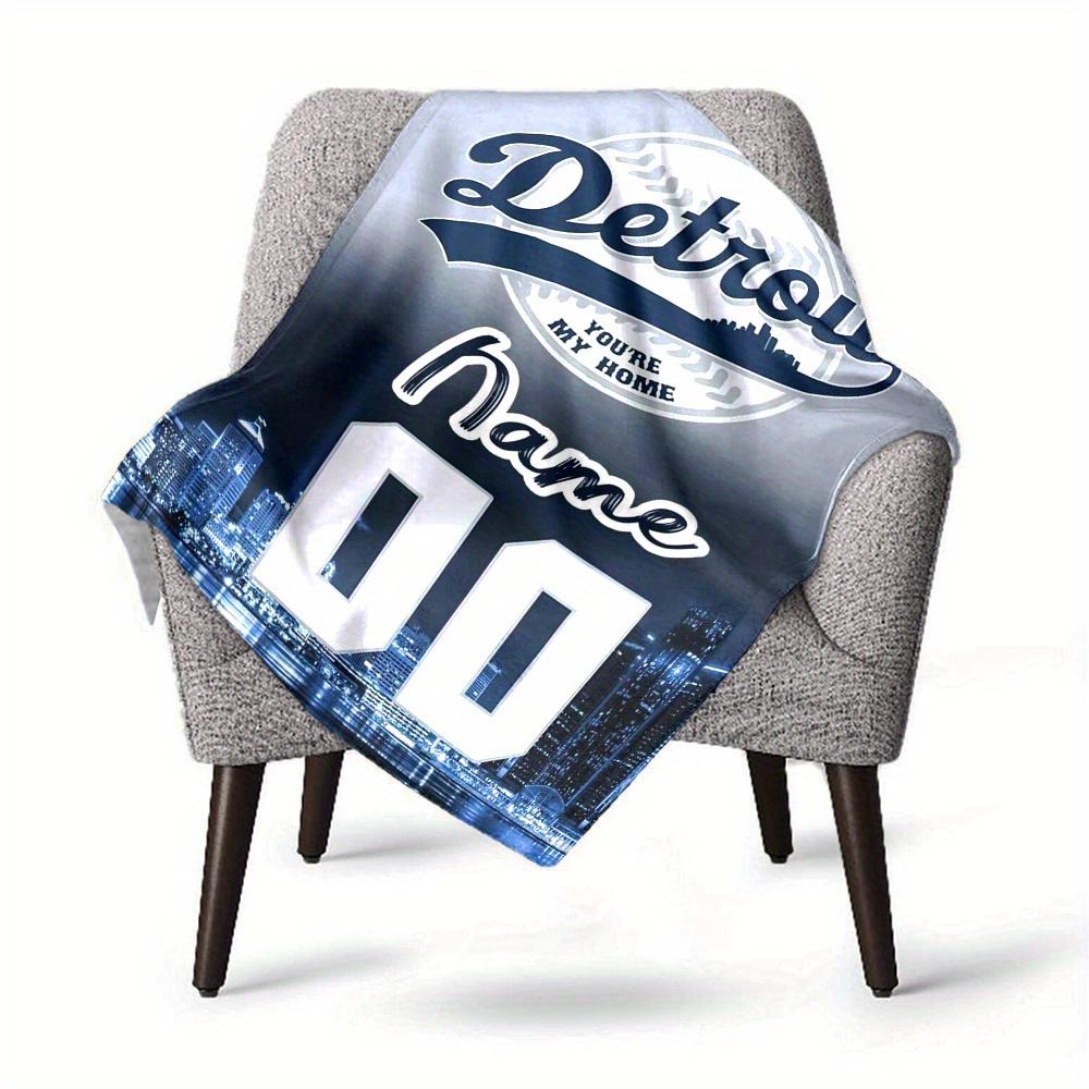Detroit Baseball Theme Home Blankets Comfortable Soft Lightweight Multiseason Blanket For Picnics Sofas Offices Beds Living Rooms Perfect Gift For