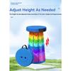 2025 1 Stück Regenbogen Klapphocker Verstellbare Höhe PP-Material Tragbar Zusammenklappbar Kompakt für Camping Angeln Outdoor-Aktivitäten