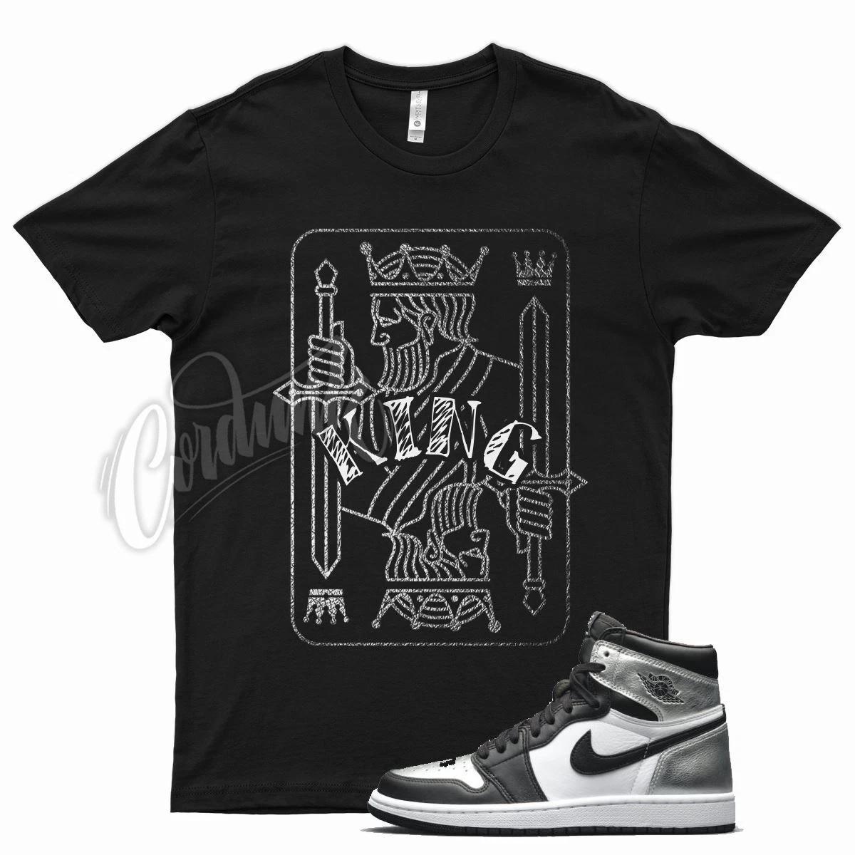 Black KING T Shirt to match J1 1 Metallic Silver Toe Air Force Max 90 4XL