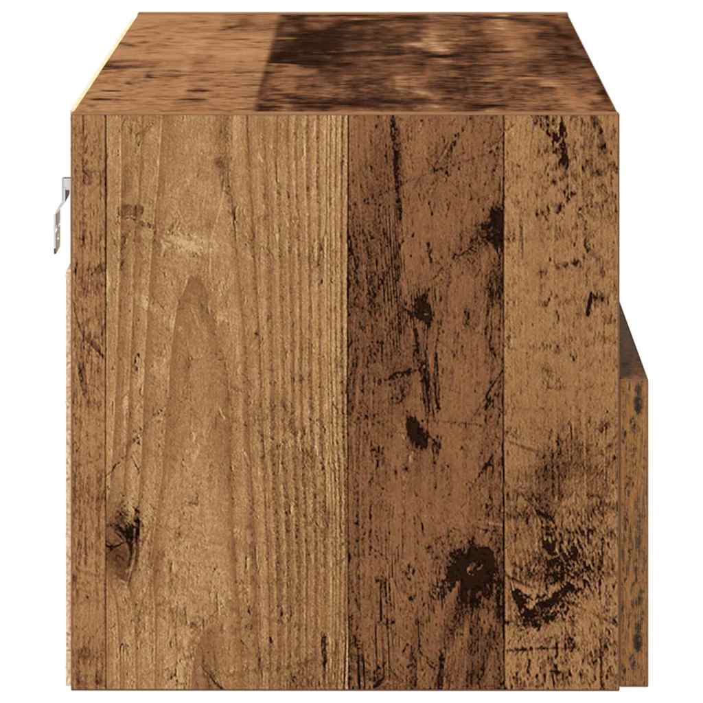 TV Wall Cabinet Reclaimed Wood Look 100 x 30 x 30 cm Engineered Wood