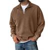 Men's Pullover Mock Neck Cotton Sweatshirt  Solid Long Sleeve Top For Fall Winter