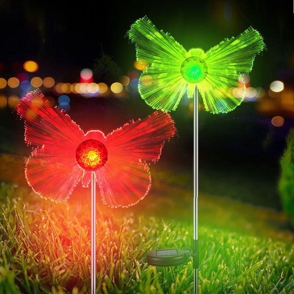 Energy Saving Fiber Optic LED Lamp Solar Powered Landscape Lawn Lamp Outdoor Solar Light  Community