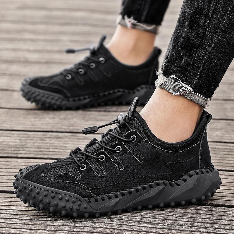 2025 neue Herrenschuhe Sommer vielseitig Sport atmungsaktiv rutschfest Wanderschuhe Mesh-Schuhe Herren Outdoor Freizeit Lederschuhe