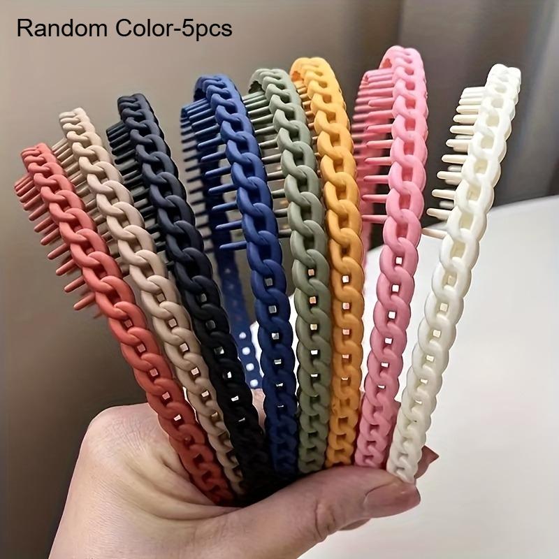 

5pcs New High-End Non-Slip Headband Washing Face Designed for Women Featuring Textured Grip to Hold Back Loose Hair