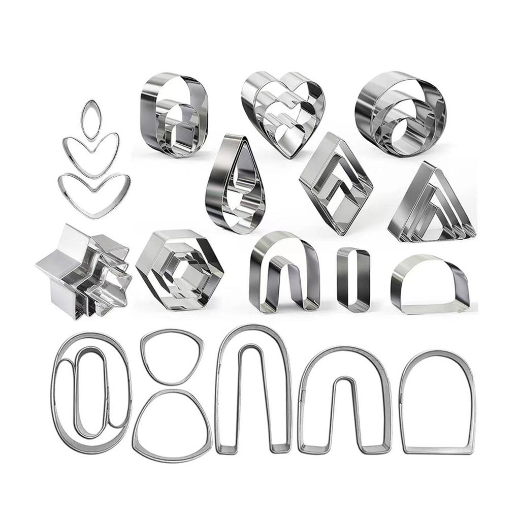 

36 Pieces/Set Clay Mold Portable Washable Slicing Earring Pendant Jewelry Making Mould Molding Tool Accessories