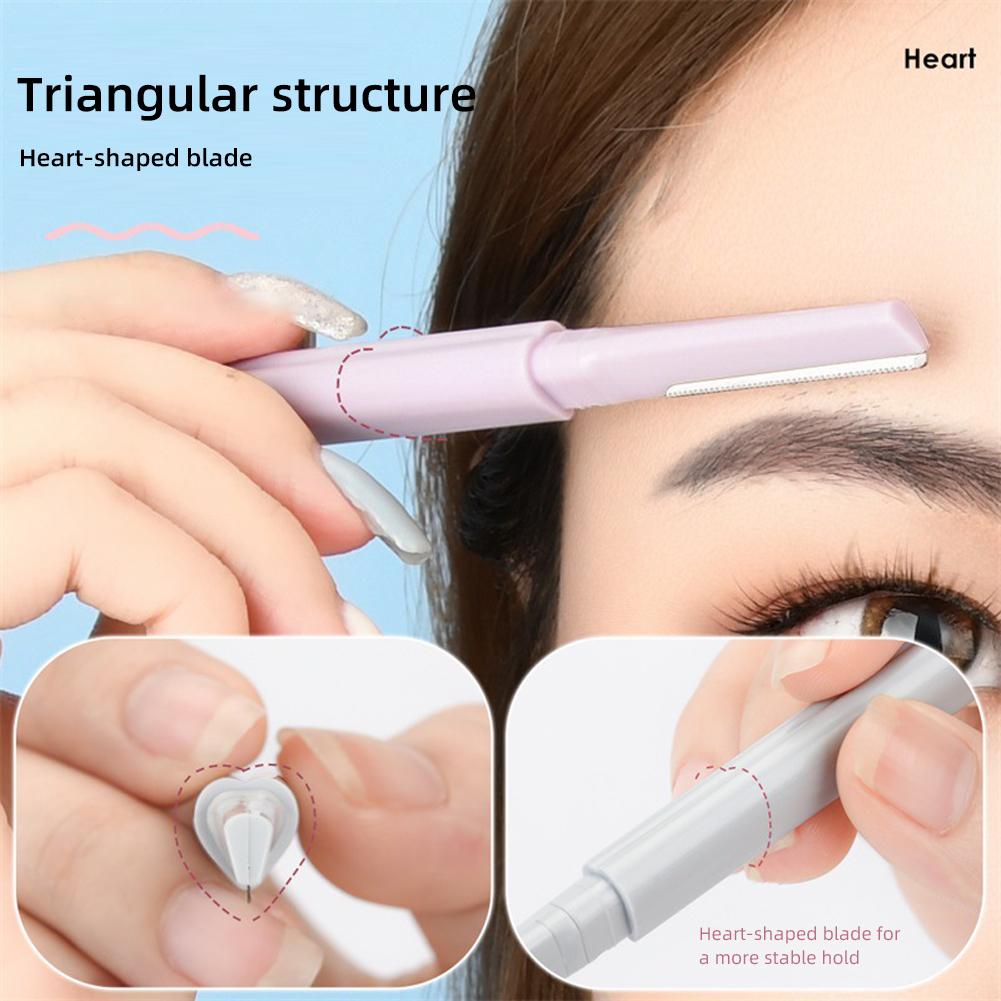 Oboustranný zastřihovač obočí Makro čepelový zastřihovač obočí proti poškrábání Bezpečný omyvatelný nástroj na líčení břitvou na obočí