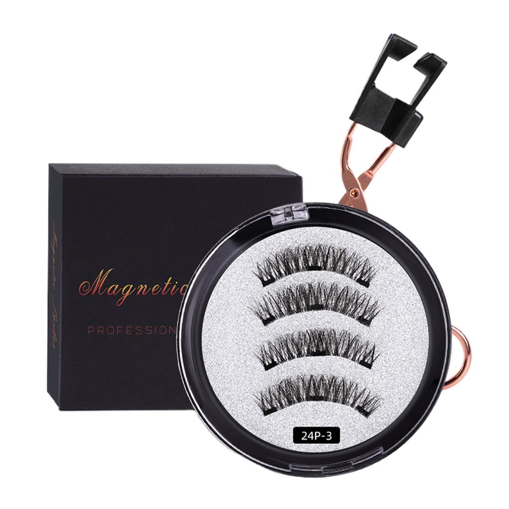 Magnetic Suction False Eyelashes Natural Biomimetic Feeling Transparent Soft Stem Secure Fixation