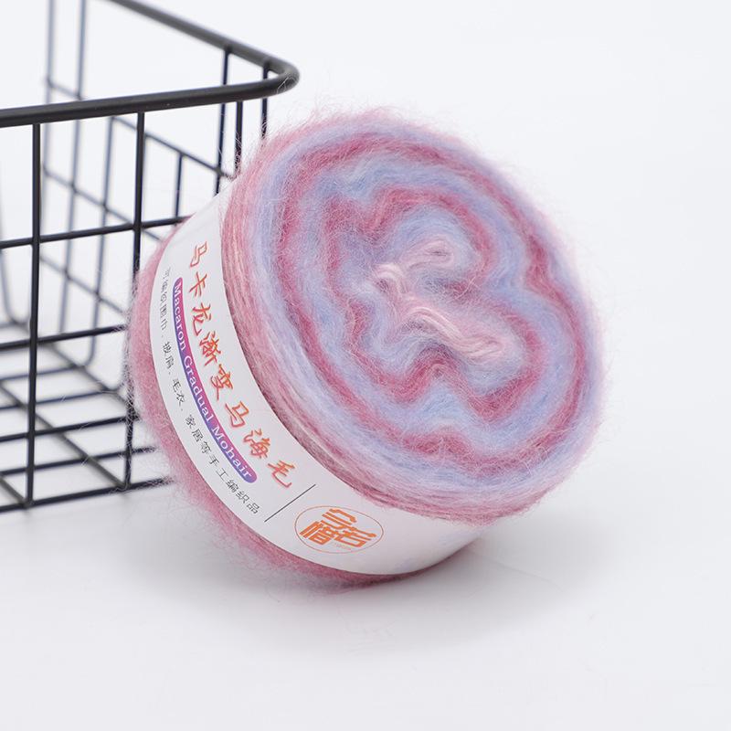 Gradient Mohair Yarn Ball for DIY Knitting & Crochet Projects - Perfect for Scarves, Sweaters, and Blankets