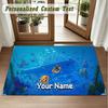 Crystal Velvet Square Rug Custom NameMinecraft Pattern Non Slip Home Floor Decor Rug
