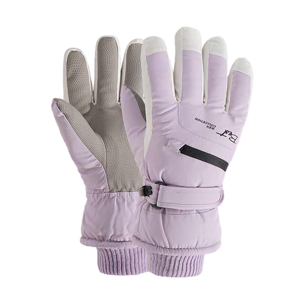 Ski Gloves Winter Warm Touchscreen Waterproof Snowboard Riding Gloves With Thick Fleece Lining Anti-Slip for Women Men 1 Pair