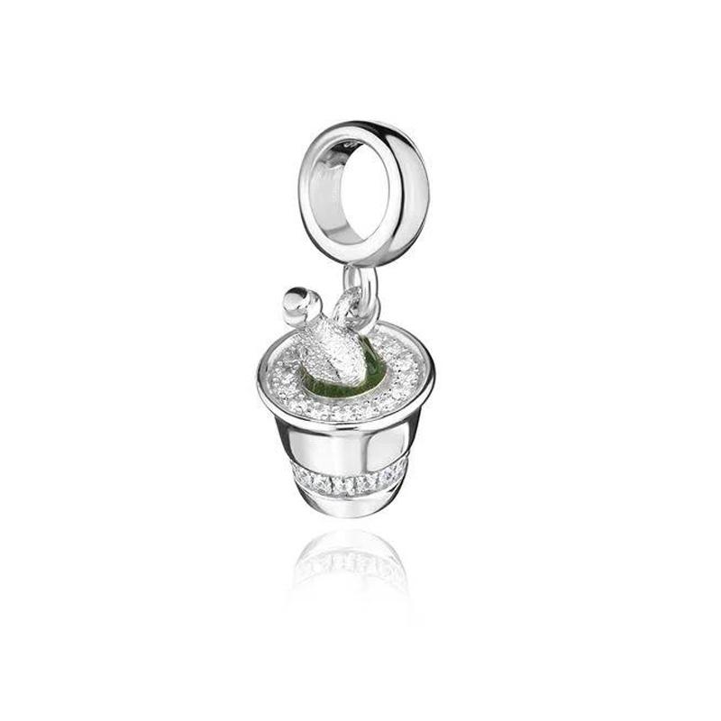 New Copper Plating Fashionable Flag Coffee Machine Camera Charm Pendant Suitable For Original Bracelets Women'S Diy Jewelry