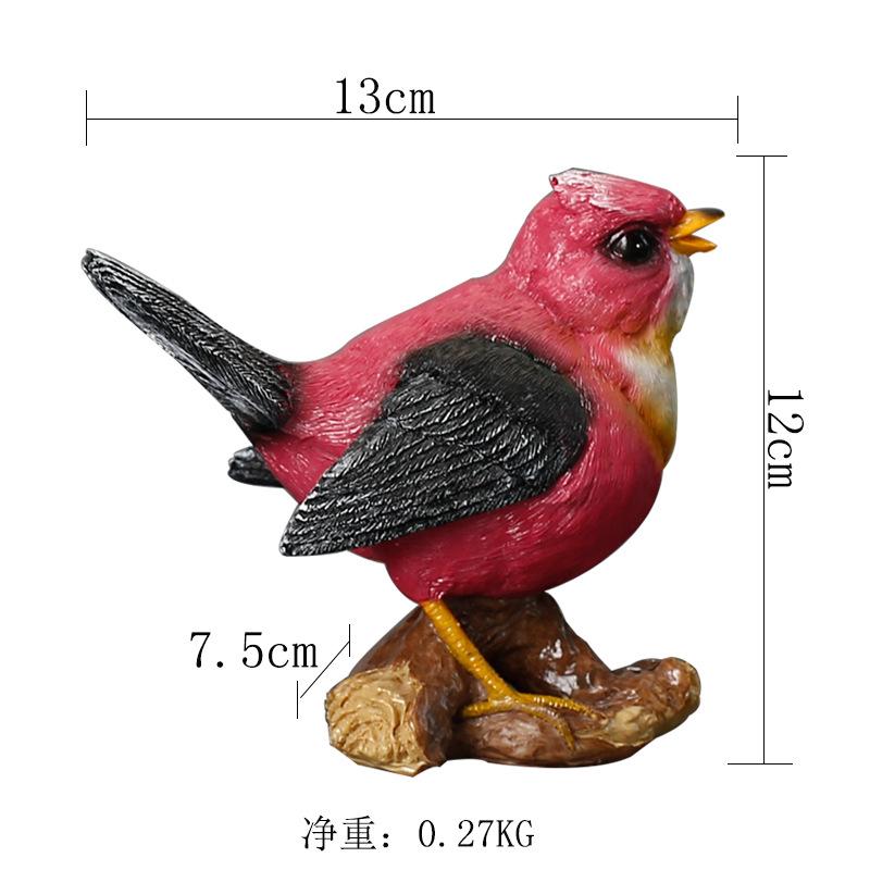 New Resin Bird Handicraft Ornament Garden Courtyard Statue Micro Landscape Ornament Ornament