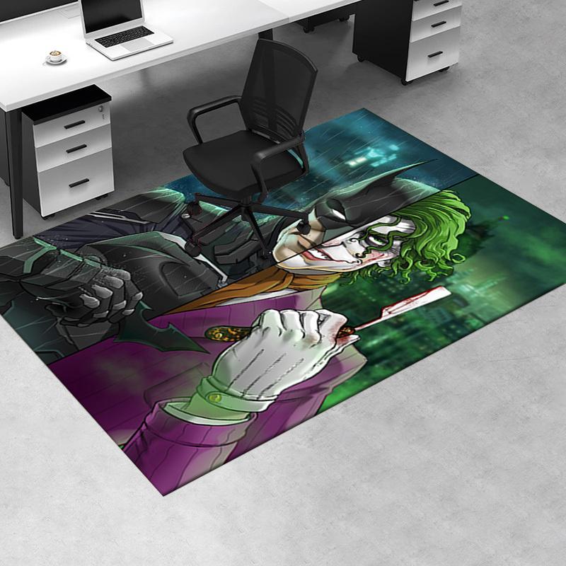 

Batman vs. Joker: The Ultimate Villains Split Poster Office Mat Home Decor Office Desk Chair Rugs Chair Carpet for office Chair Mat Gift For 60cm by 90cm