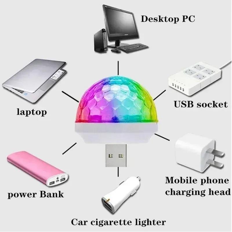 Car Led Auto Lamp USB Ambient Light, Portable Led Car Atmosphere Lights
