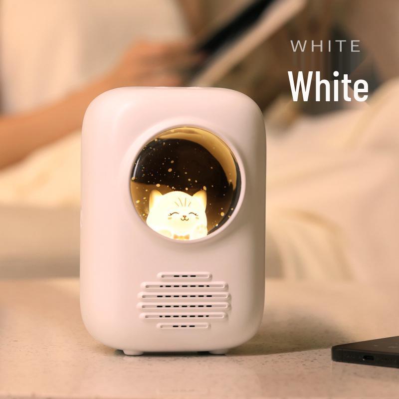 

Creative Bluetooth Speaker with Dual Wireless Mic and Night Light, Portable Trolley Case білий