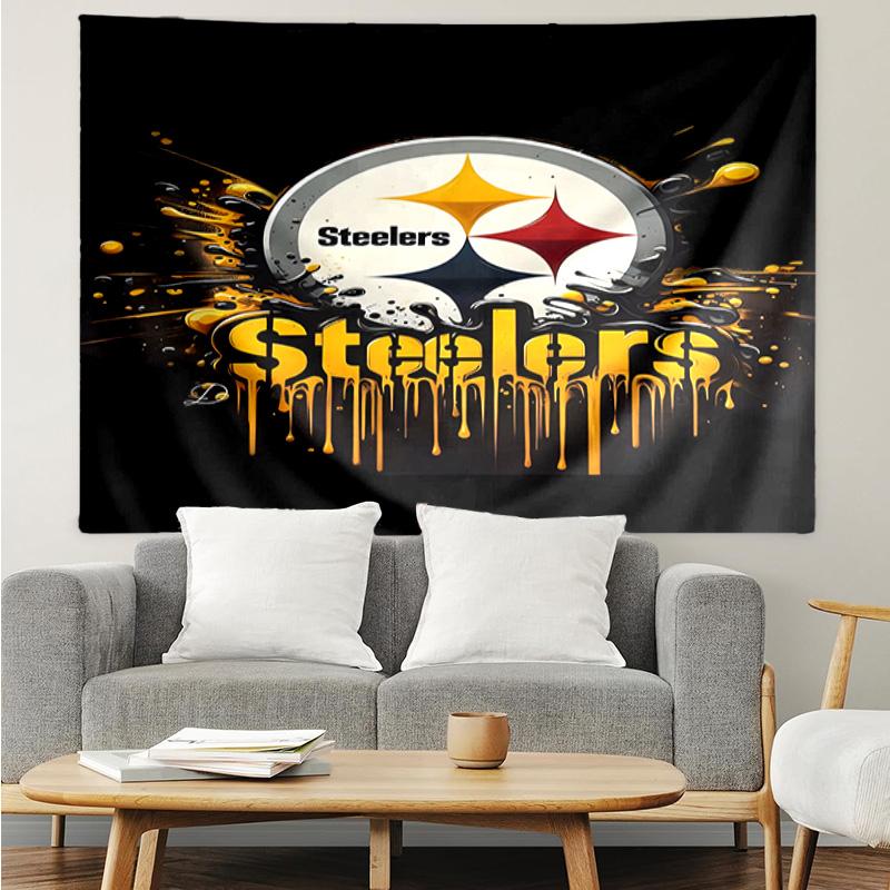 Pittsburgh Steelers  Tapestry Accessories Playroom Tapestry, for Bedroom,Livingroom, dormitory Room Wall Decor Fan Birthday Gifts