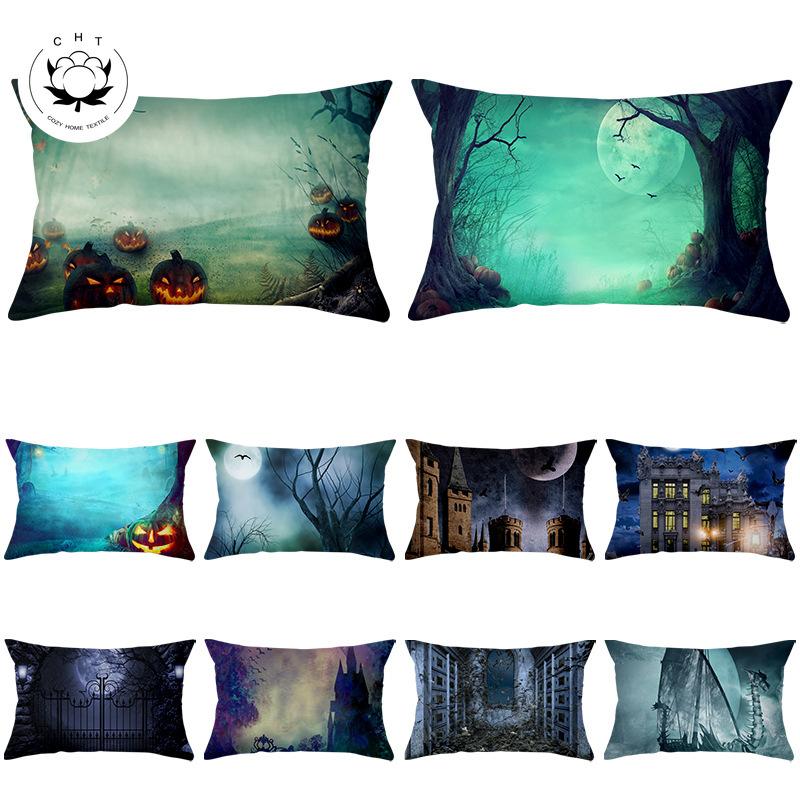 

Наволочка с принтом Хэллоуина для дома, гостиной, дивана, украшения спальни, наволочка, автомобильный комплект, наволочка
