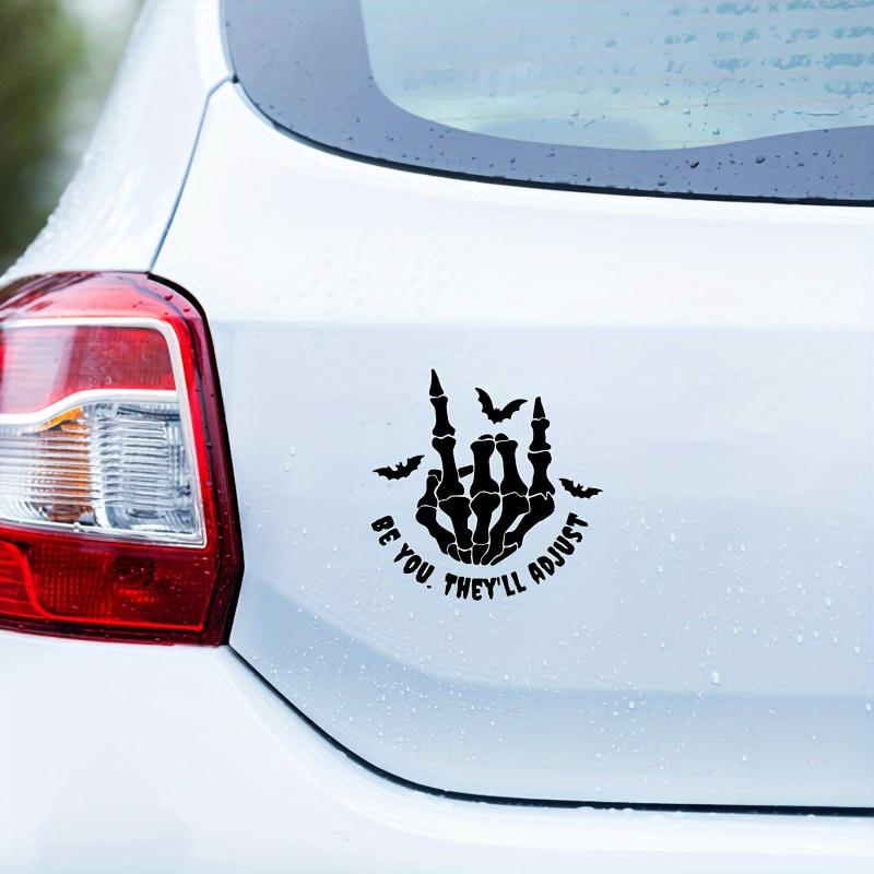 Rock On Skeleton Hand Car Stickers for Window Bumper Body Decoration Scratch Covering Auto Accessories Self-adhesive Vinyl Decal