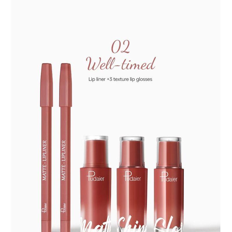 Pudaier - Matte & Pearlescent Liquid Lipstick Set - 6 Types