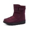 2025 Mid-Calf Thermal Snow Boots for Women with Velcro Closure Outdoor Slip-Resistant Waterproof Women's Boots Thickened Sole Size 43