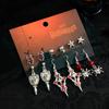 Halloween Ohrring-Set Cartoon Lustig Kürbiskopf Geist Fledermaus Elemente Quaste Ohrschmuck-Set Gruselig Spaß Trendige Damen-Accessoires