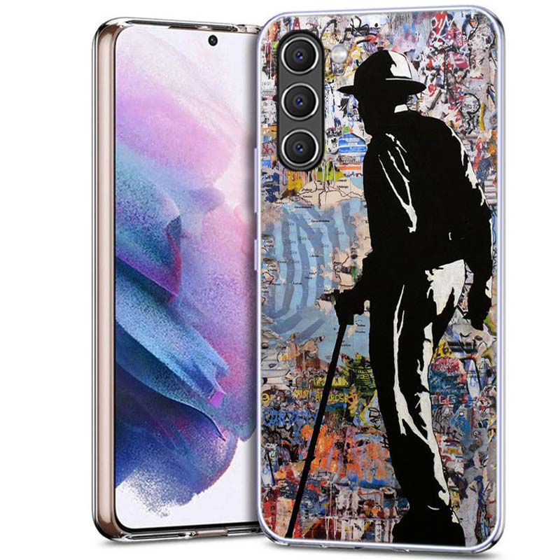 Banksy Graffiti Art Abstract Phone Case for Samsung A54 A14 A24 A34 A17 A37 A57 A55 A35 A25 A15 A13 A23 A33 A53 A07 A05S A04S A0