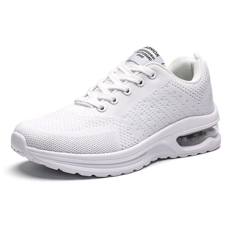 Large Size Men's Shoes, Sports and Leisure, Fly Woven Breathable and Lightweight Running Shoes, Air Cushion Couple's Shoes