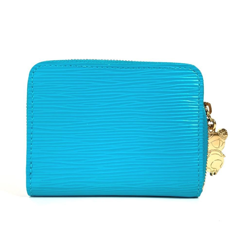Louis Vuitton M14145 Takashi Murakami Epi zip-around coin purse Wallet blue