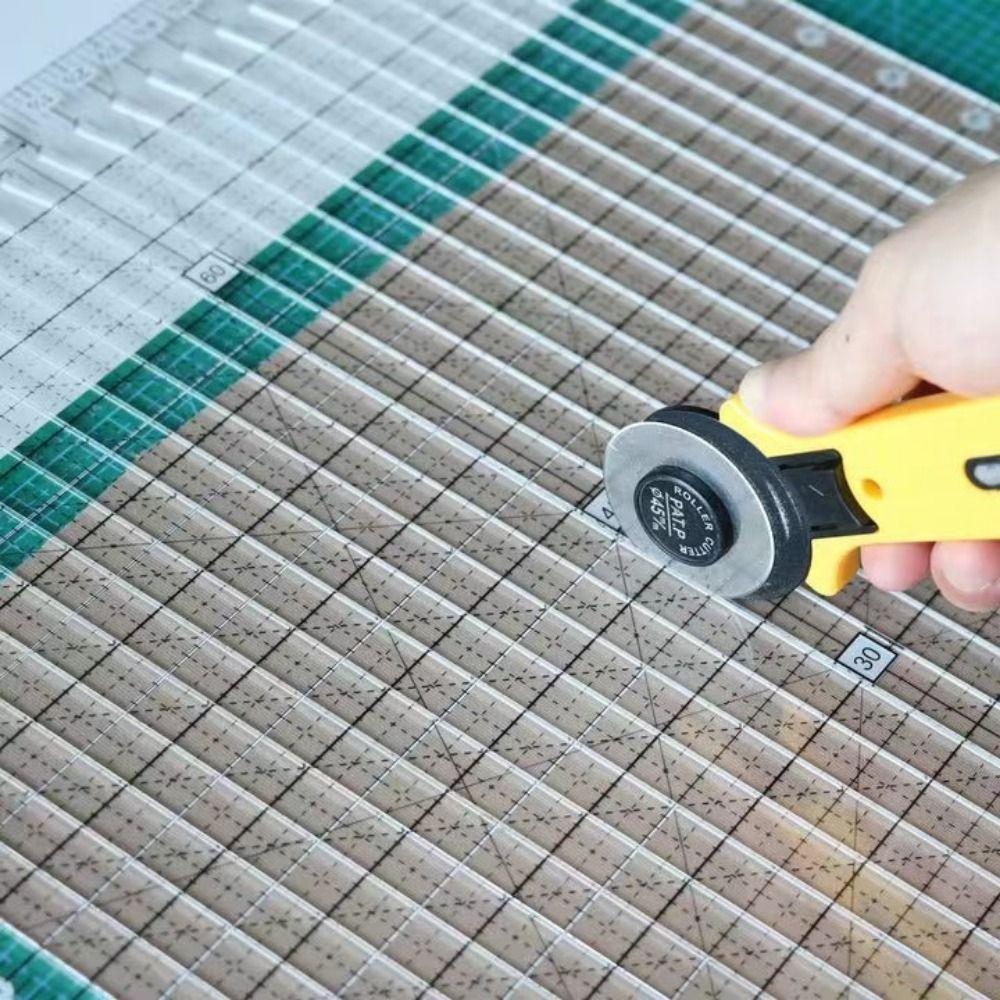 Cutting Assistant 5-in-1 Quilting Ruler Clear Fabric Cutting Ruler  Arts Crafts Supplies