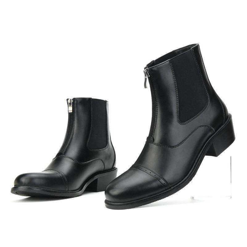 Luxury Brand Men's Boots 2025New Chelsea Boots Fashion Equestrian Riding Boots Men Casual Ankle Boot High Quality Leather Botas