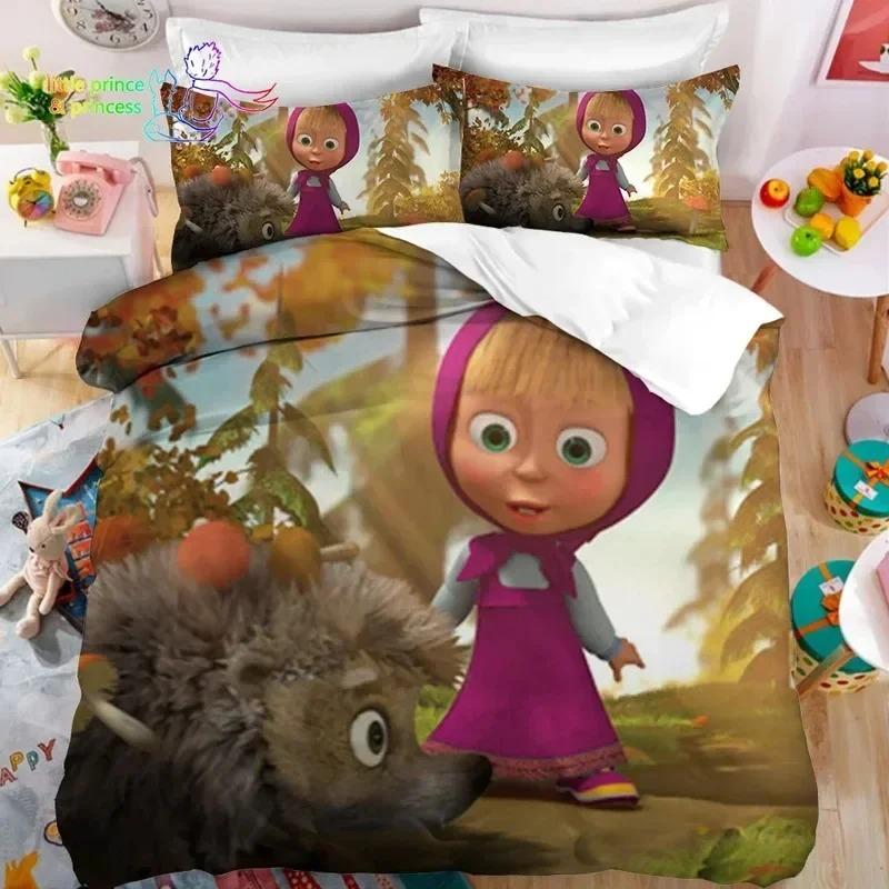 

Комплект постельного белья с рисунком аниме-медведя 3D, пододеяльник, одеяло, комплект постельного белья, наволочка, размер King Queen Twin для мальчиков и девочек для взрослых 135x200cm 2pcs