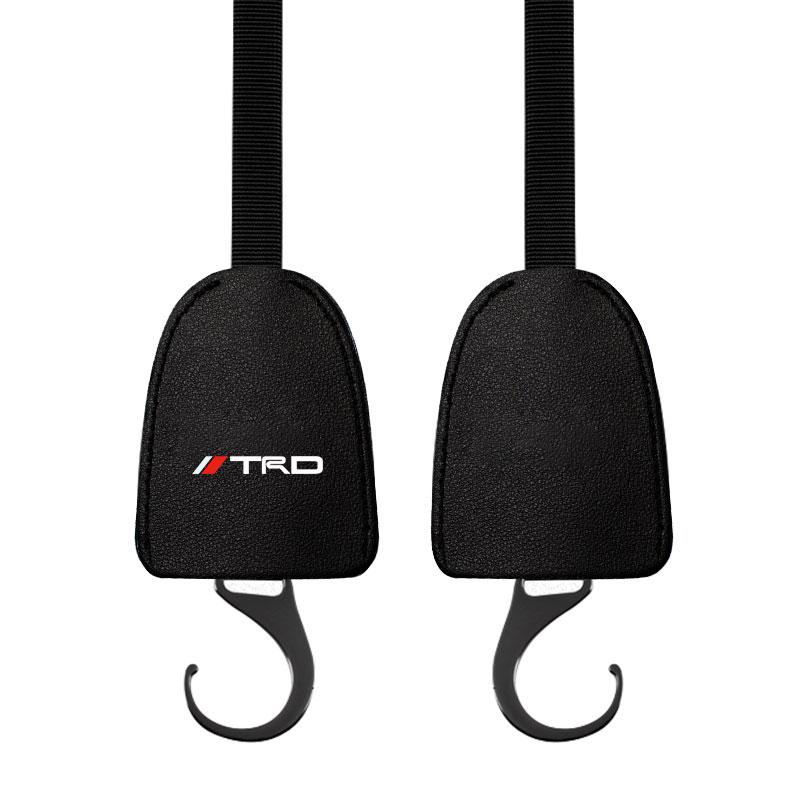 Leather Car Seat Back Hooks Portable Hanging Bag Rack for Toyota TRD GR Corolla CHR Rav4 Yaris Auris Avensis Car Accessories
