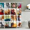 Customizable Photo Print Shower Curtain Personalized Home Decor Item for Bathroom