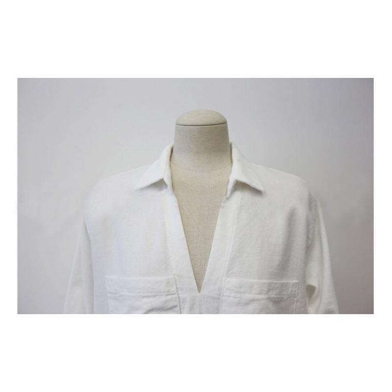 Ladies' Shirt BF Wind Loose Large Size Medium-length Shirt Female Long-sleeved V-neck White Casual Versatile Shirt Temperament Elegant Fashion Top