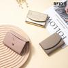 Women Genuine Leather Slim Short Wallet RFID Blocking mini Wallet Credit Card Holder money clip wallet Zipper Coin pocket