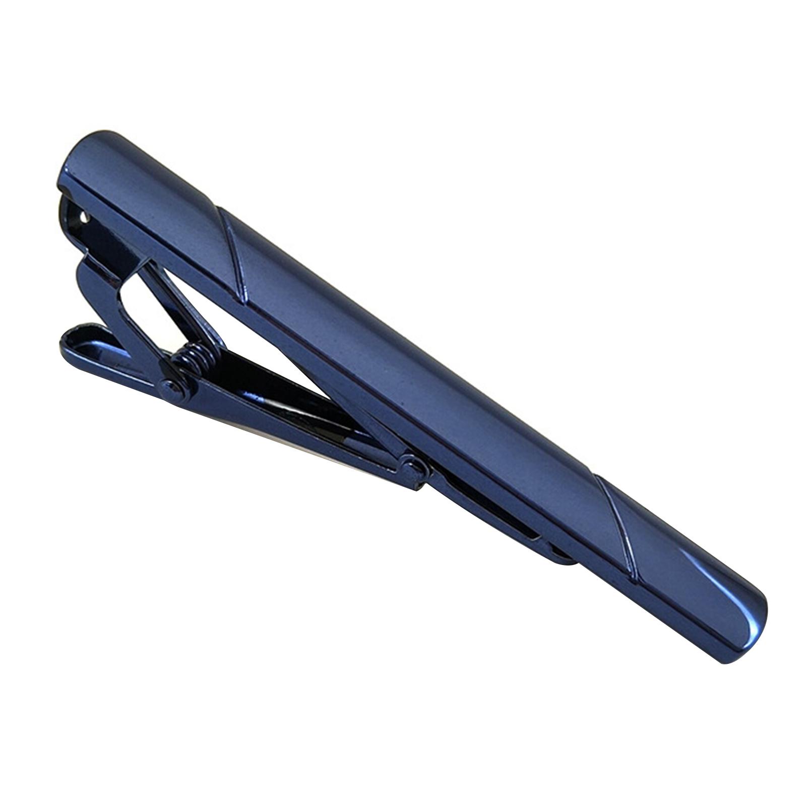 

Зажим для галстука, мужской элитный модный классический деловой свадебный простой зажим для воротника, аксессуары для галстука синий