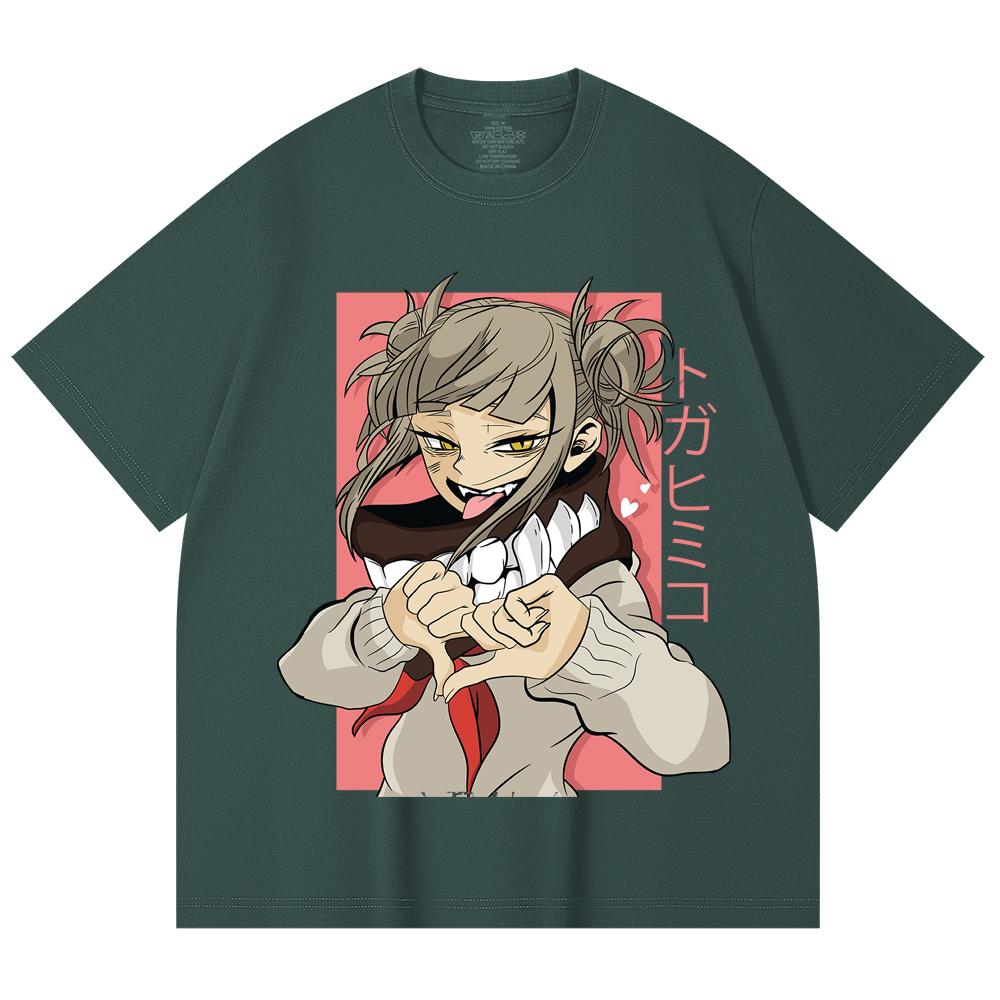 230 Gsm 100% Cotton My Hero Academia V19 Toga Print Unisex Heavy Cotton T Shirt