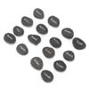 16Pcs Engraved Pebbles Black Matte Rune Divination Supplies with Engraved Lettering for Meditation