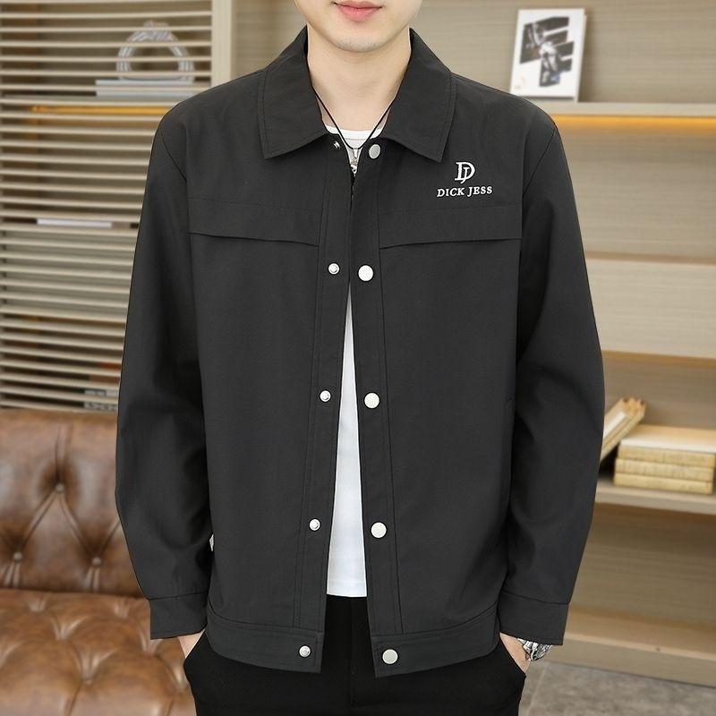 

Куртки мужские весна и осень этнический стиль свободные повседневные куртки с лацканами красивая осенняя одежда M