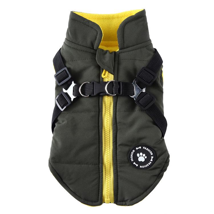 Waterproof Warm Dog Jacket: Thickened Cotton Velvet for Cold Protection, Winter Outdoor Pet Clothing