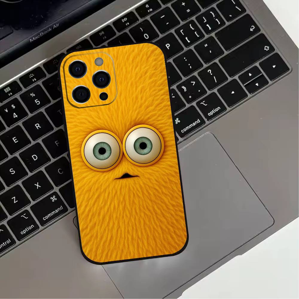 Funny Face  Phone Case For iPhone 17,16,15,14,13,12,11 Plus,Pro Max,XS,Soft Silicone Black Cover